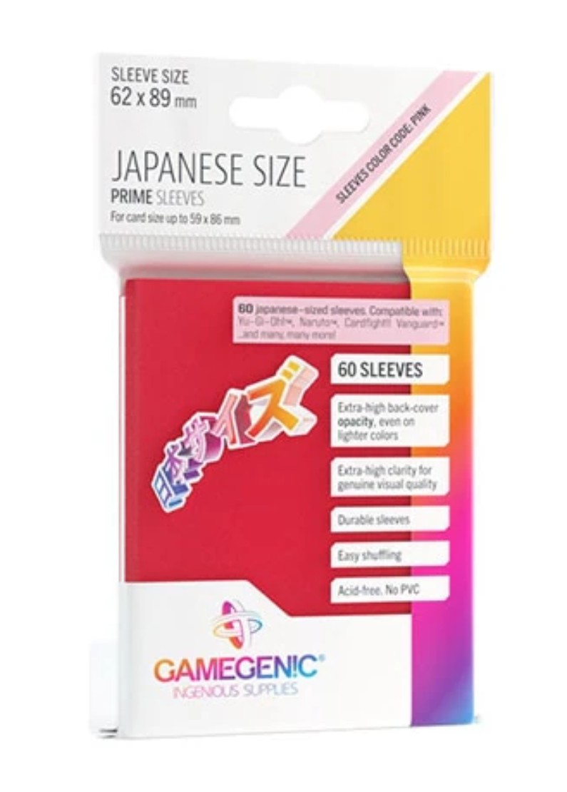 Gamegenic: Prime Japanese Sized Sleeves - Prime Red